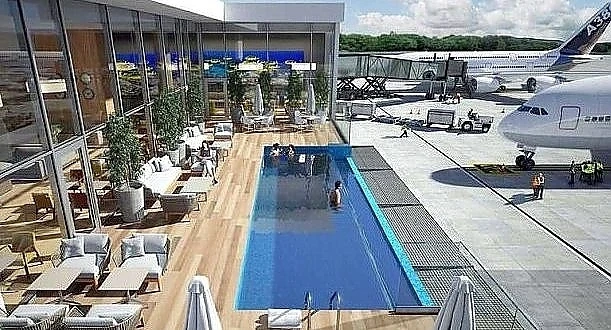 VIP салонът на летище в Доминикана предлага басейн