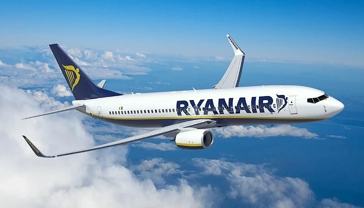 Ryanair започва полети от Бургас до Литва