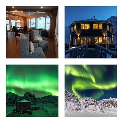 Северното сияние от хотел Sheldon Chalet в Аляска (снимки)