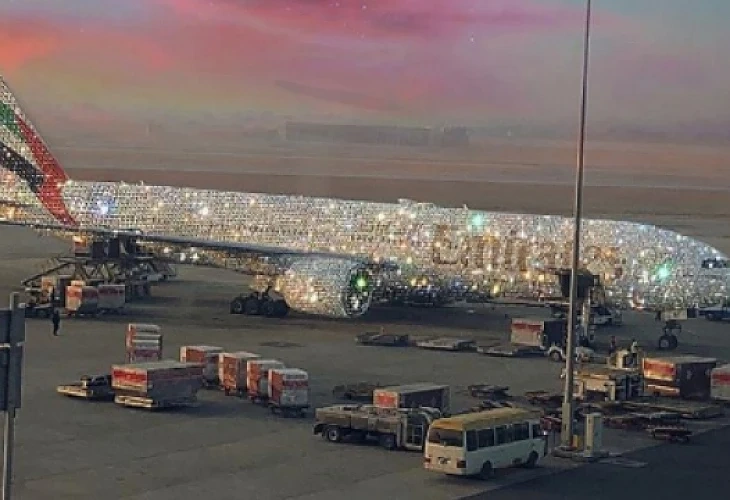 Диамантен самолет на Emirates шашна всички  