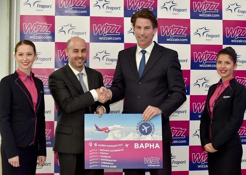Wizz Air разширява базата си във Варна 