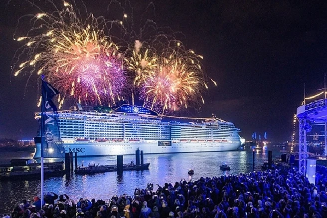 Тържествено пуснаха на вода круизния кораб MSC Grandiosa