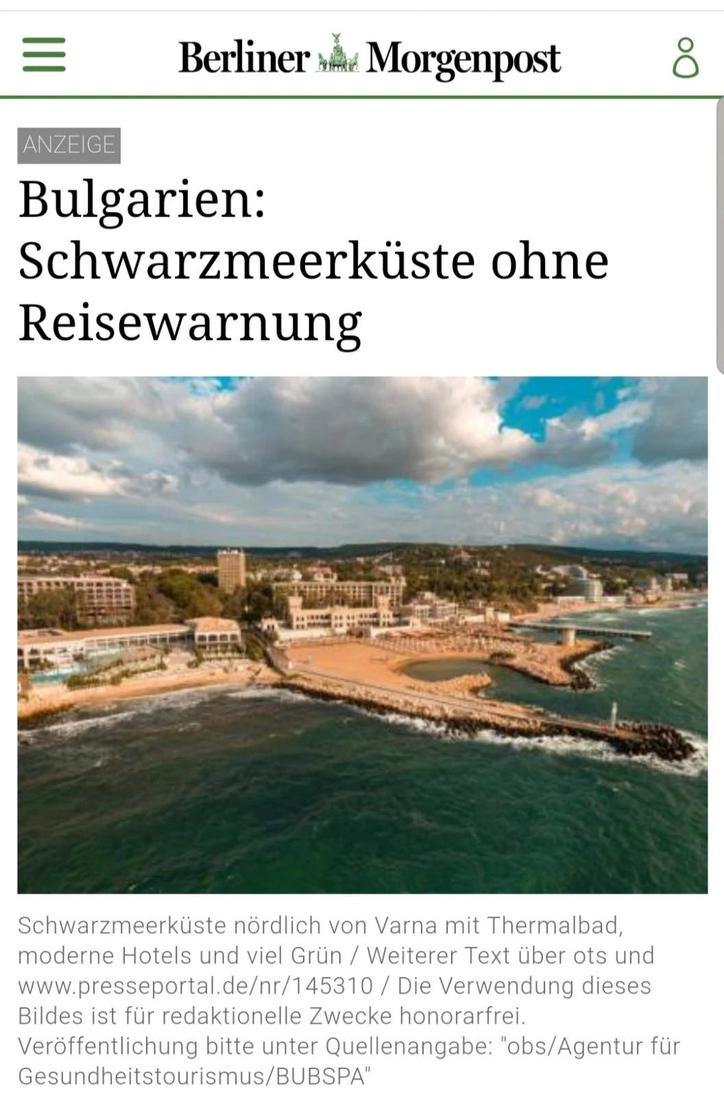 Германски медии хвалят България като сигурна дестинация