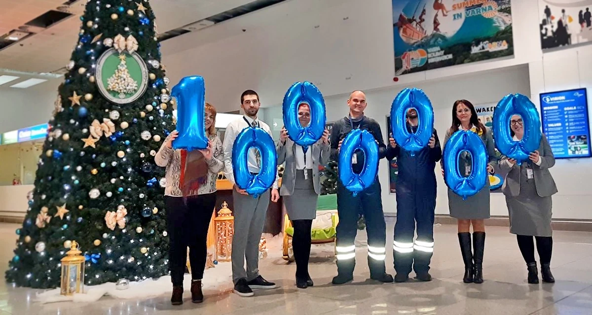 Летище Варна посрещна 1 000 000 пътници в края на годината 
