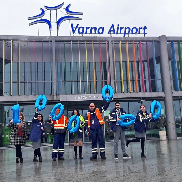 Летище Варна посрещна 1 000 000 пътници в края на годината 