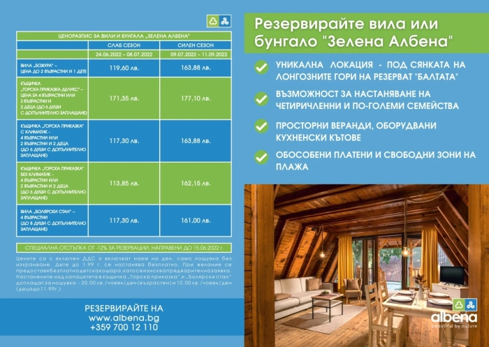 Къмпинг и караванинг в Албена