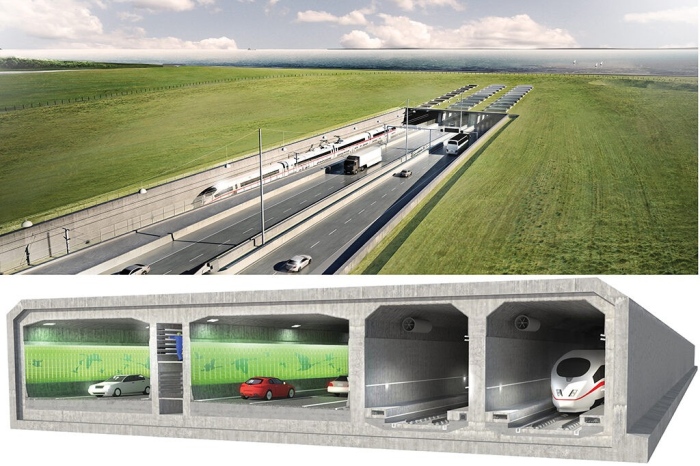 Дания и Германия ще бъдат свързани от най-дългия железопътен и автомобилен тунел в света