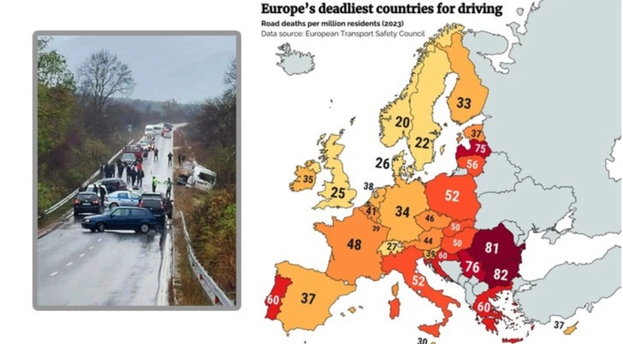 България – най-опасната страна за шофиране в Европа