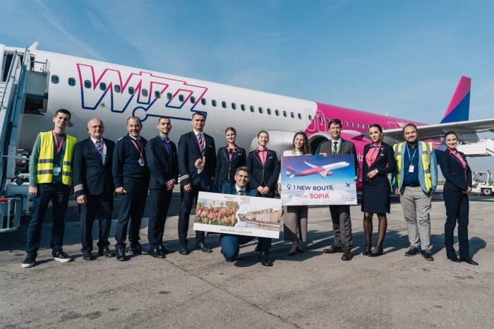 Летище София посрещна първия полет на Wizz Air от Лион