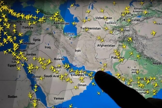 Авиокомпаниите заобикалят обширни зони от Близкия изток