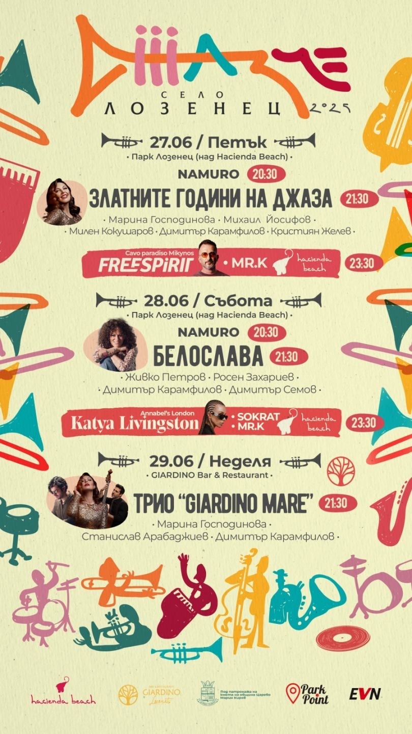 Джаз, море и лято: Четвъртото издание на Джазче идва в Лозенец