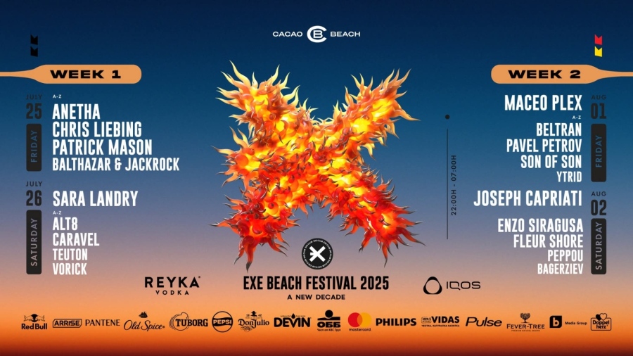 Партитата на Какао бийч се завръщат с EXE BEACH FESTIVAL 2025