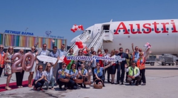 Летище Варна отбеляза 20 години полети на Austrian Airlines