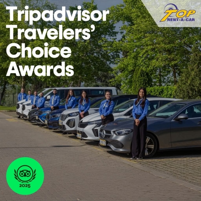 Top Rent A Car с награда от Tripadvisor