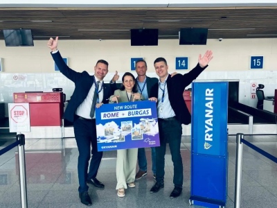 Ryanair продължава да изпълнява полетите между Бургас и Рим 