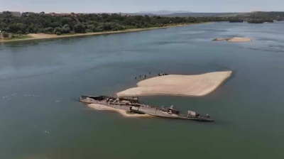 Откриха германски кораб от Втората световна война поради ниските вода на Дунав