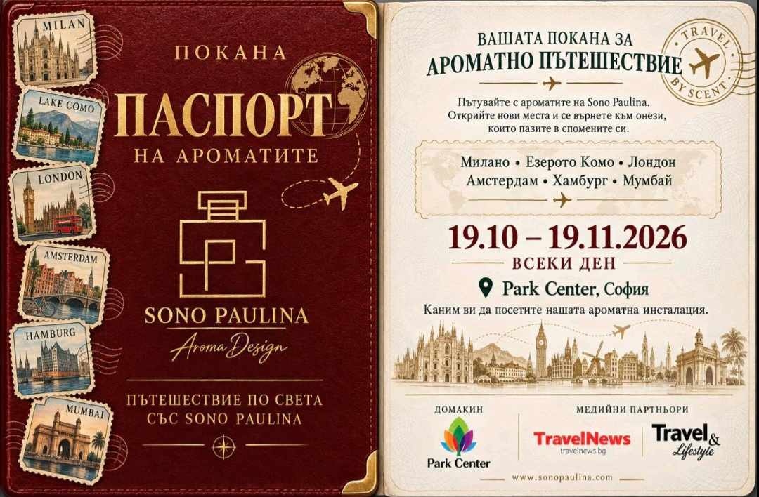 Sono Paulina организира ароматно пътешествие по света в Park Center Sofia